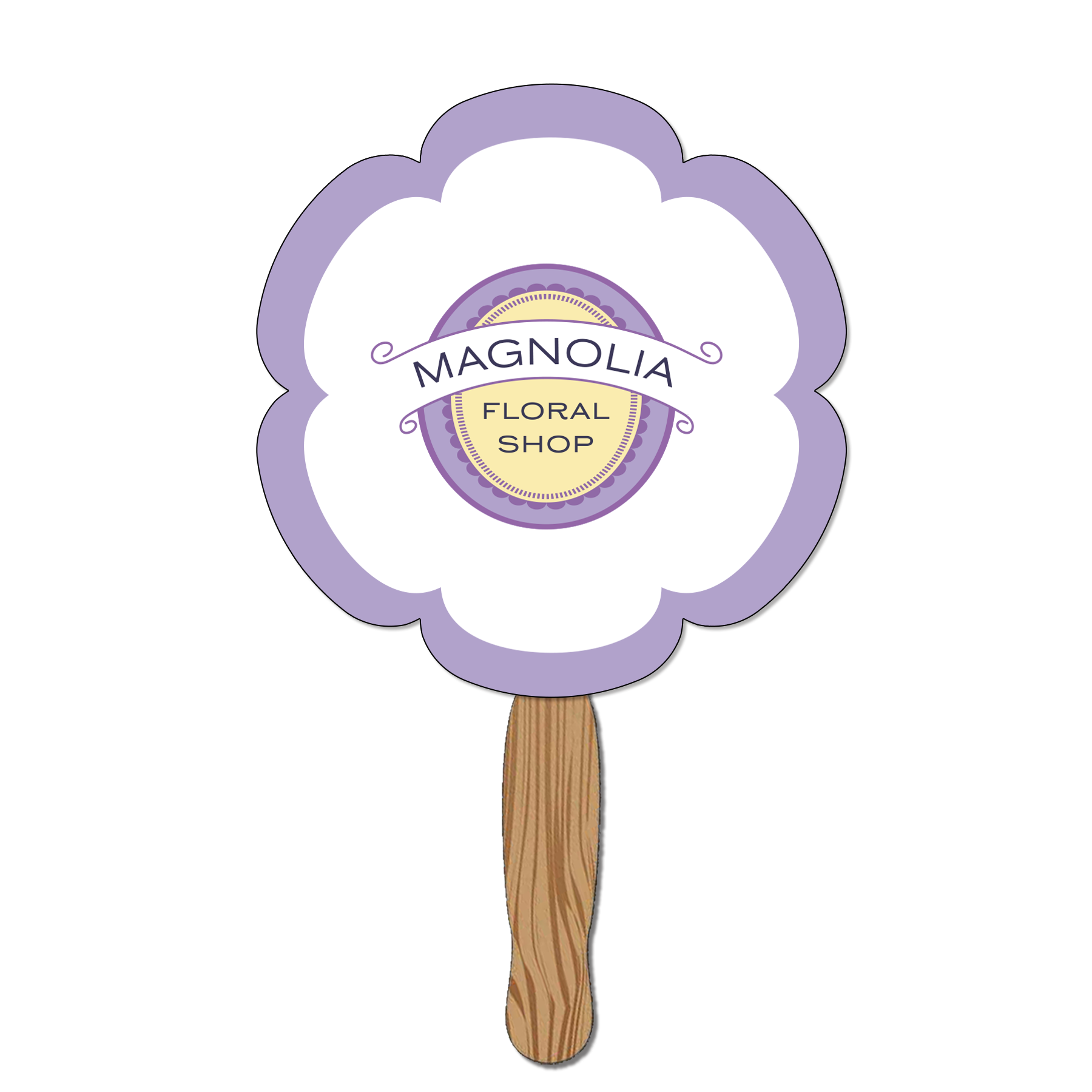 Hand Held Paper Fan - Flower 2                                        